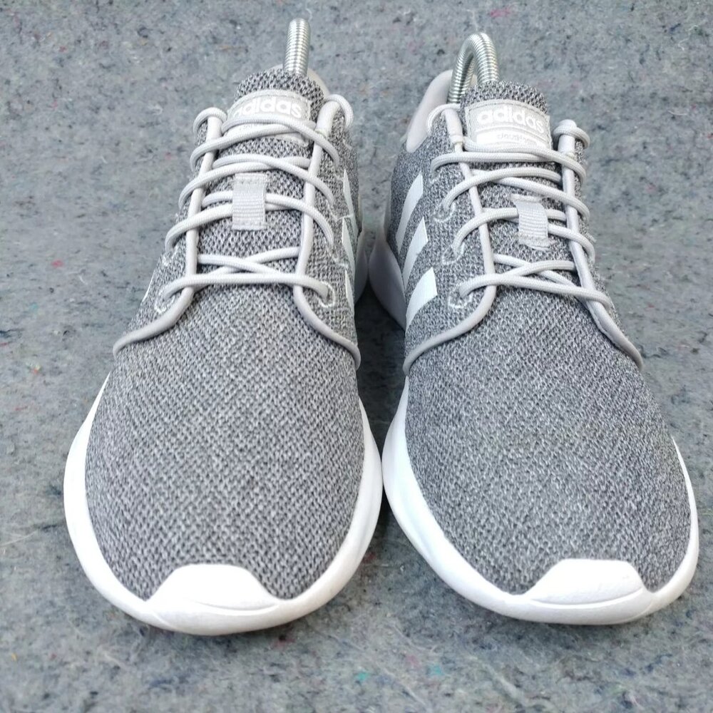 Adidas QT Racer Womens 8 Running Shoes Trainers Low Top Sneakers Cloudfoam Gray - Picture 5 of 13